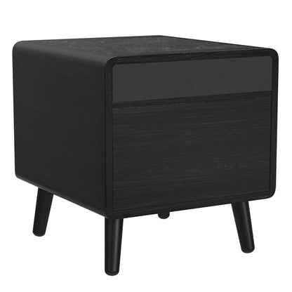 Halo - Square Smart End Table - Black