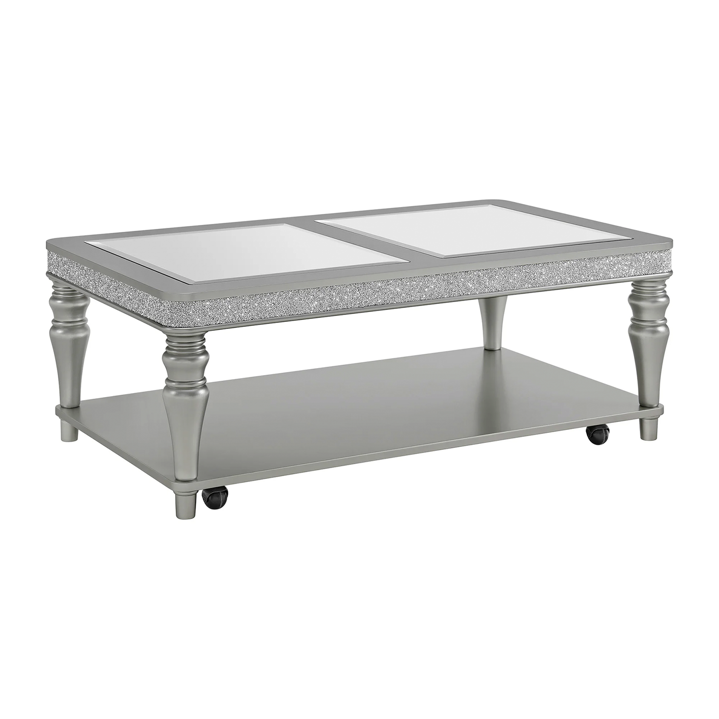 Avril - 3 Piece Occasional Table Set (Coffee Table & Two End Table) - Silver