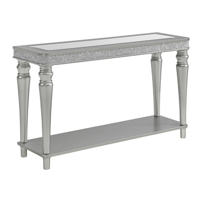 Avril - 3 Piece Occasional Table Set (Coffee Table, End Table & Sofa Table) - Silver