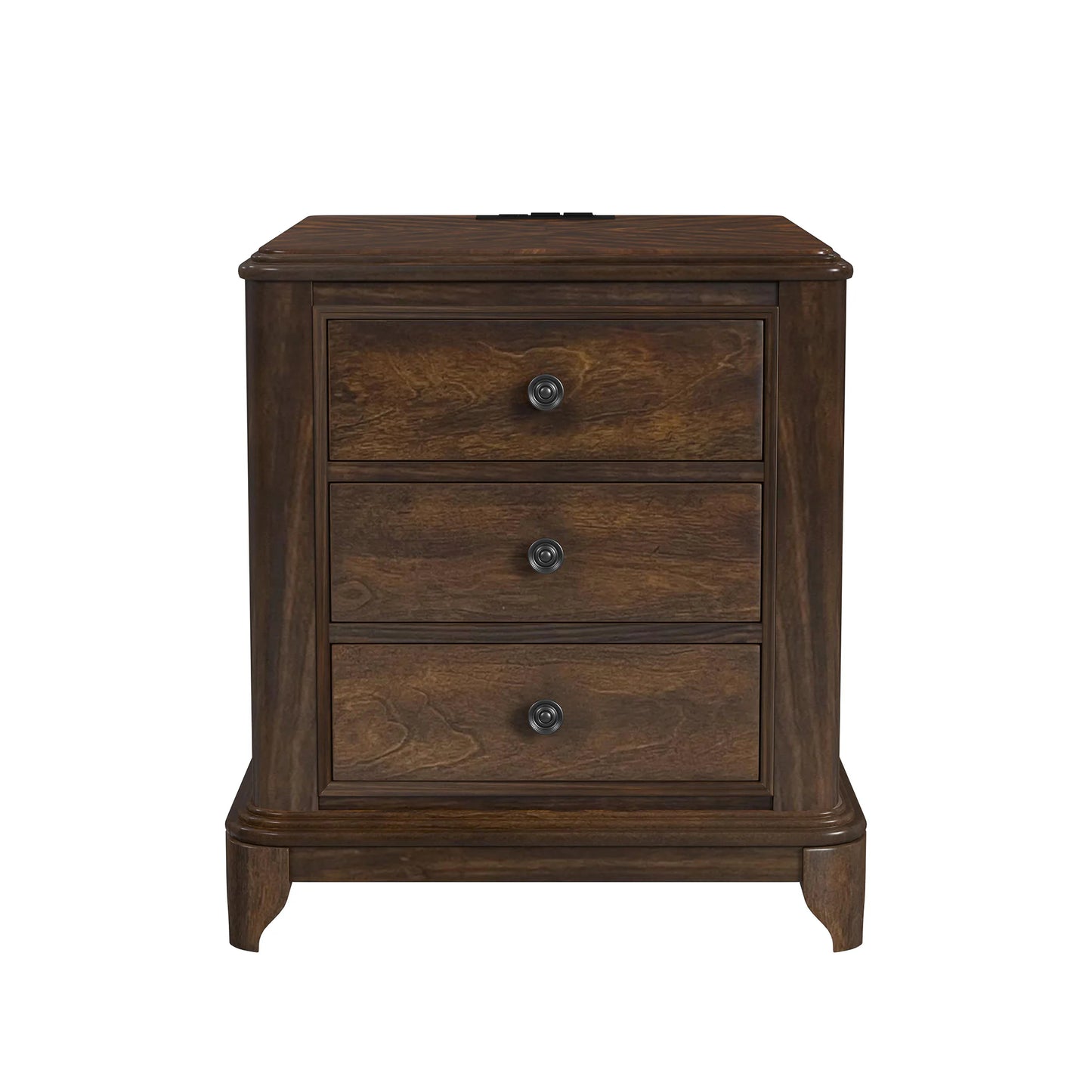 Phillipe - 2-Drawer Cabinet With USB - Cherry