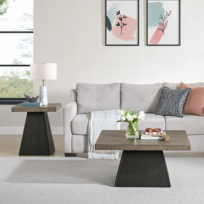 Jemma - 2 Piece Occasional Table Set (Coffee Table & End Table) - Gray / Dark Espresso