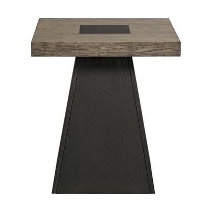Jemma - End Table - Gray / Dark Espresso