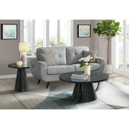Bellini - Round Occasional End Table Complete - Gray