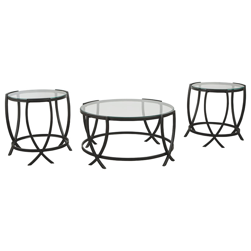 Tarrin - Black - Occasional Table Set (Set of 3)