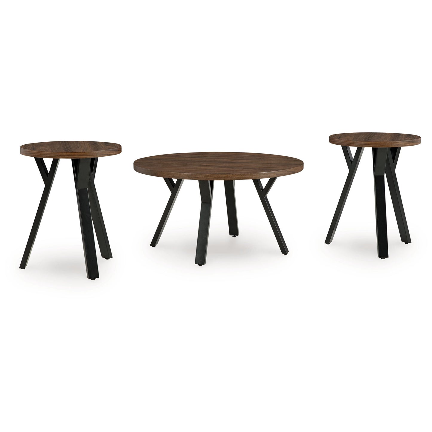 Elbrynn - Brown / Black - Occasional Table Set (Set of 3)