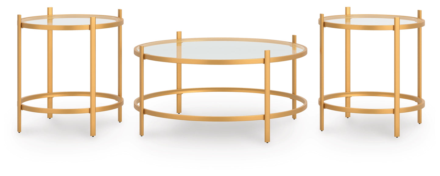 Pearlox - Gold - Occasional Table Set (Set of 3)