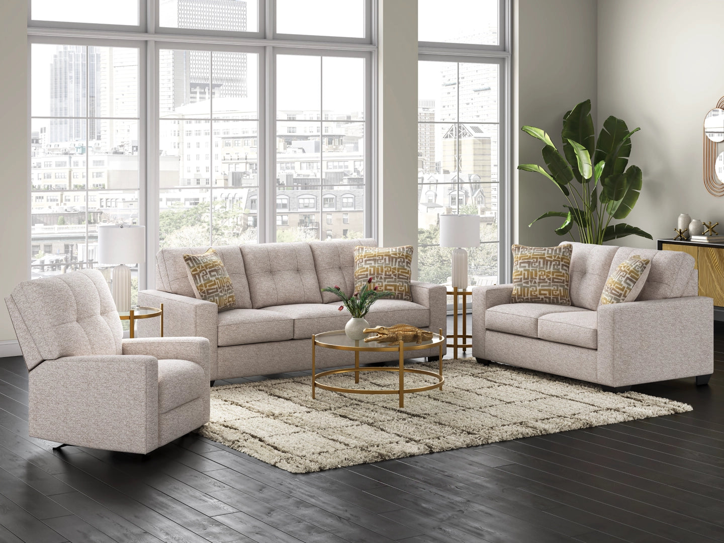 Pearlox - Gold - Occasional Table Set (Set of 3)