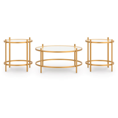Pearlox - Gold - Occasional Table Set (Set of 3)