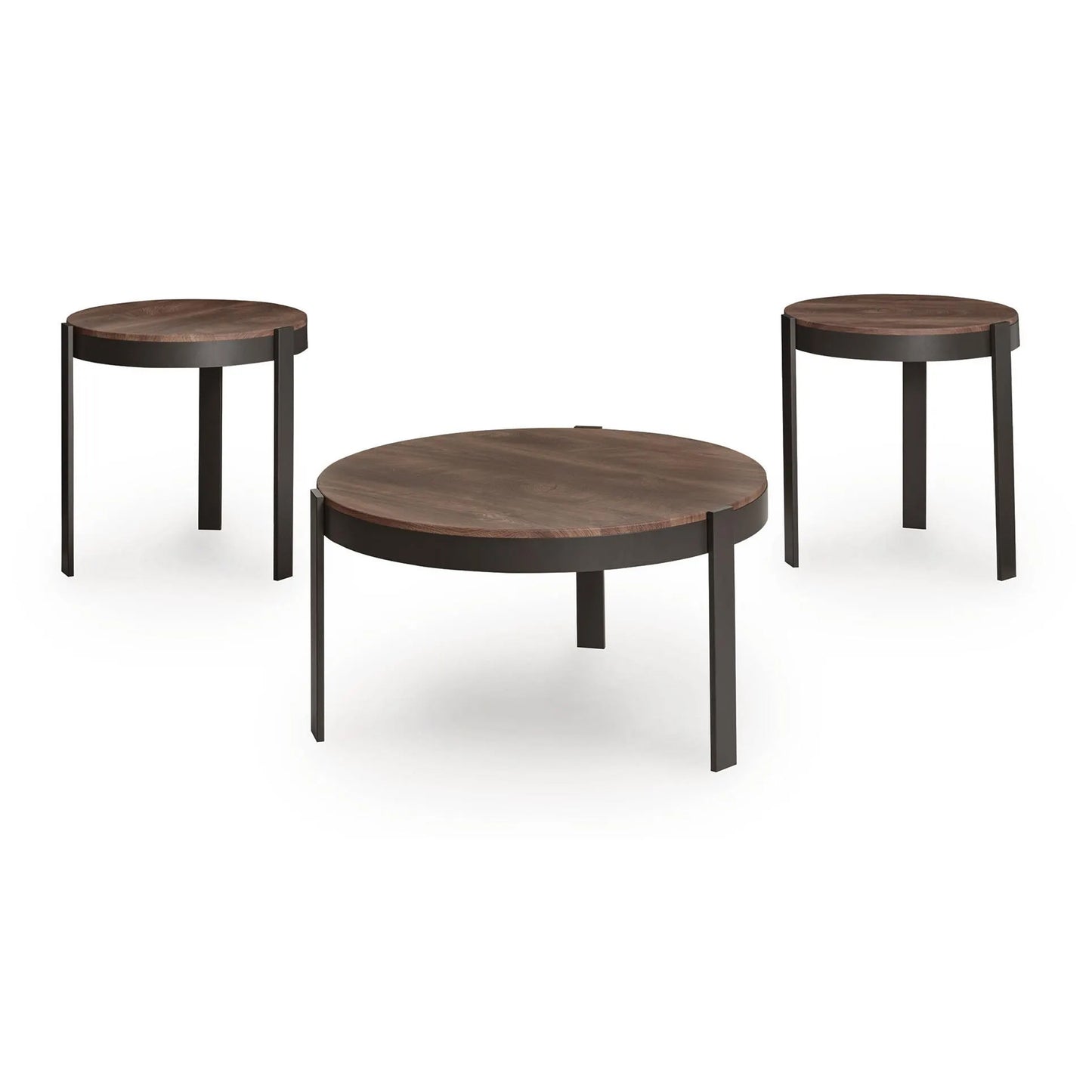 Horizon Hills - Occasional Table Set (Set of 3) - Brown / Black