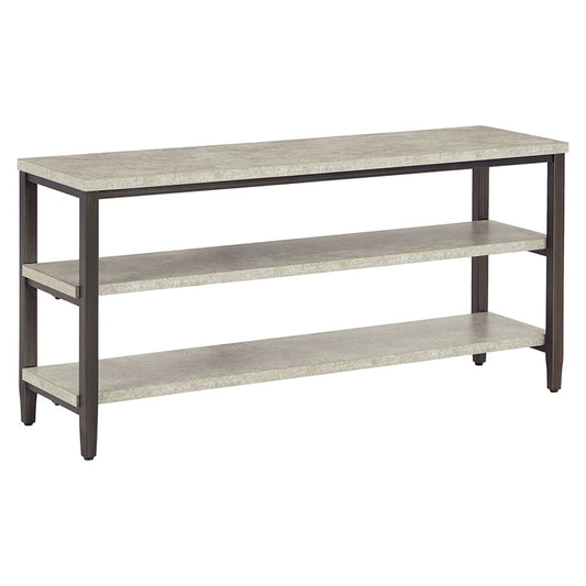 Shybourne - Gray / Aged Bronze - Sofa Table