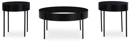 Ardoline - Black - Occasional Table Set (Set of 3)-2