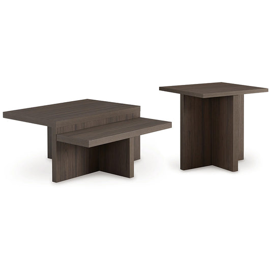 Zendex - Brown - Occasional Table Set (Set of 2)