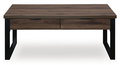 Wickman Falls - Rectangular Cocktail Table - Dark Brown