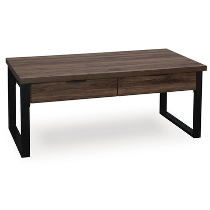Wickman Falls - Rectangular Cocktail Table - Dark Brown