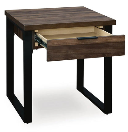Wickman Falls - Square End Table - Dark Brown