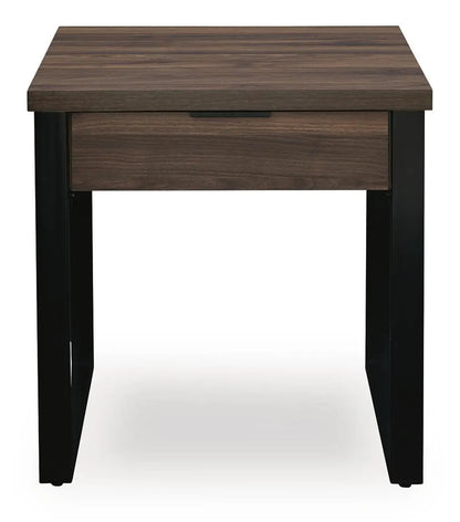 Wickman Falls - Square End Table - Dark Brown