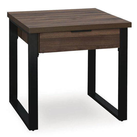 Wickman Falls - Square End Table - Dark Brown