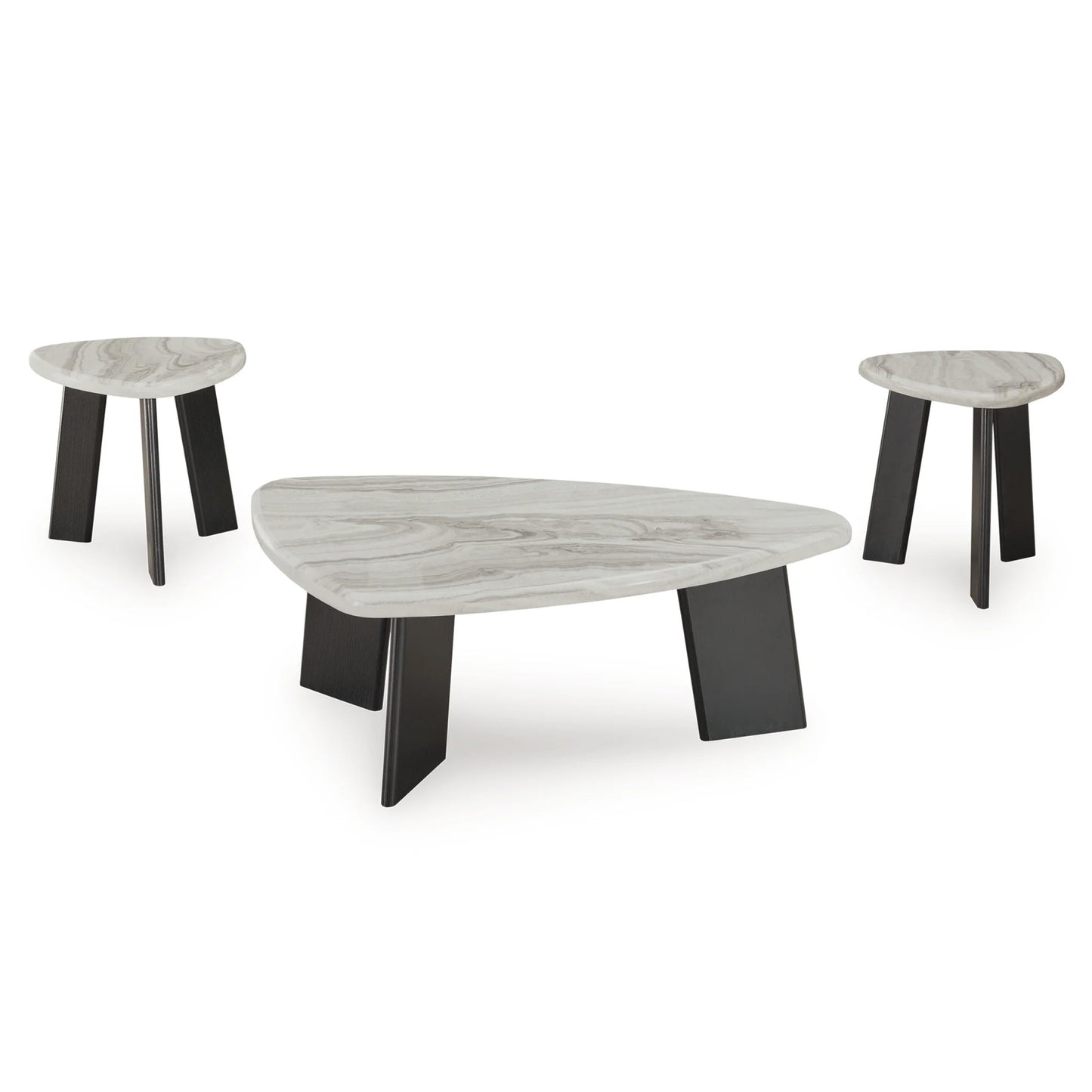 Lilyberg - Gray / Black - Occasional Table Set (Set of 3)