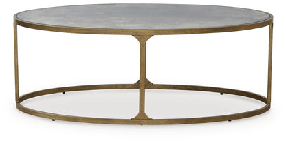 Korajane - Antique Gold - Oval Cocktail Table
