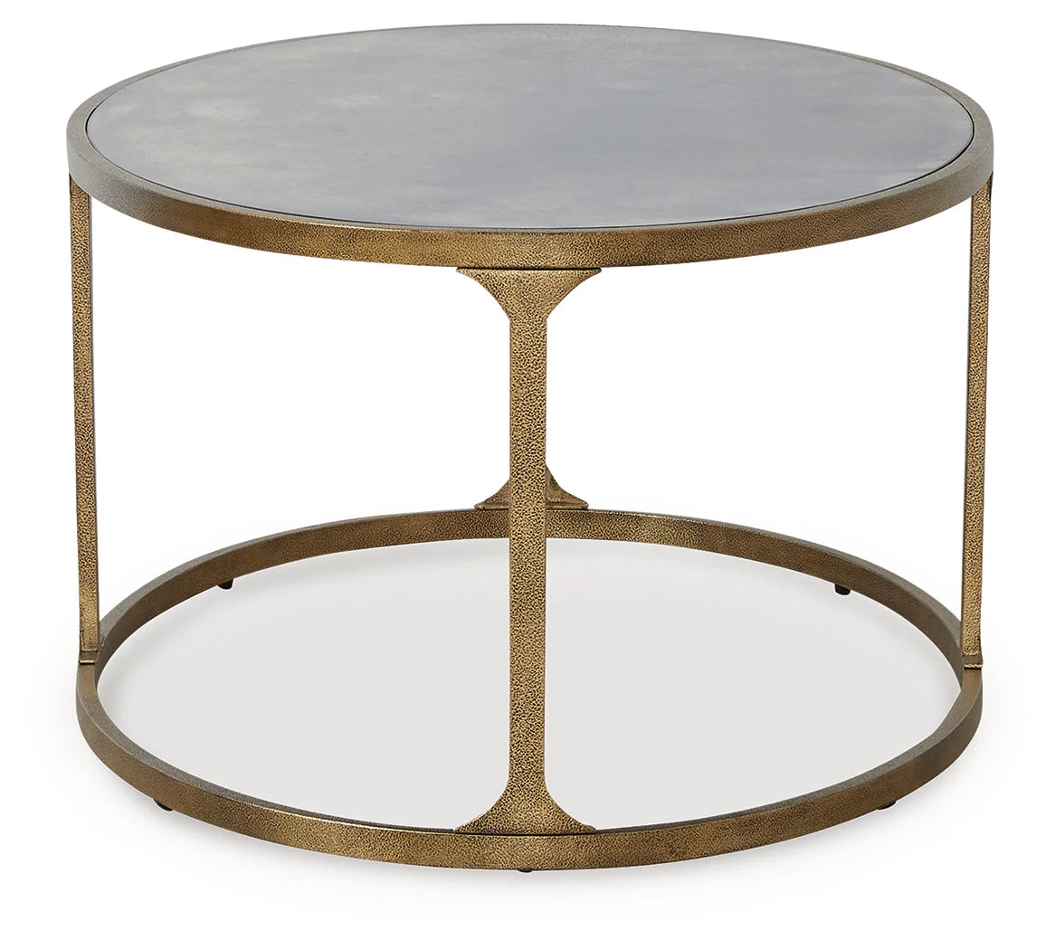 Korajane - Antique Gold - Oval Cocktail Table