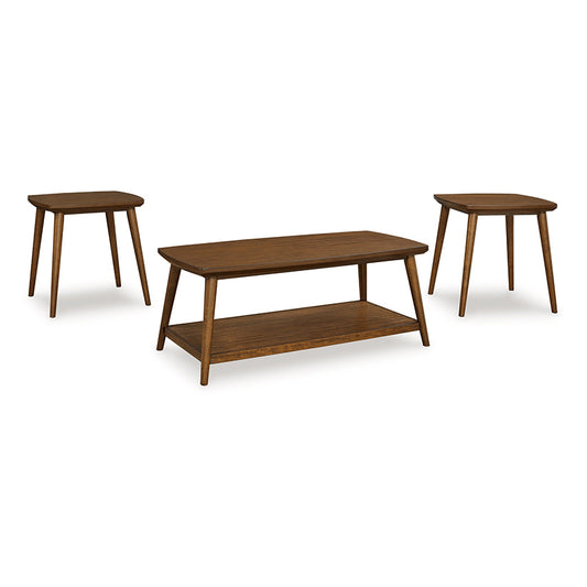 Lyncott - Brown - Occasional Table Set (Set of 3)