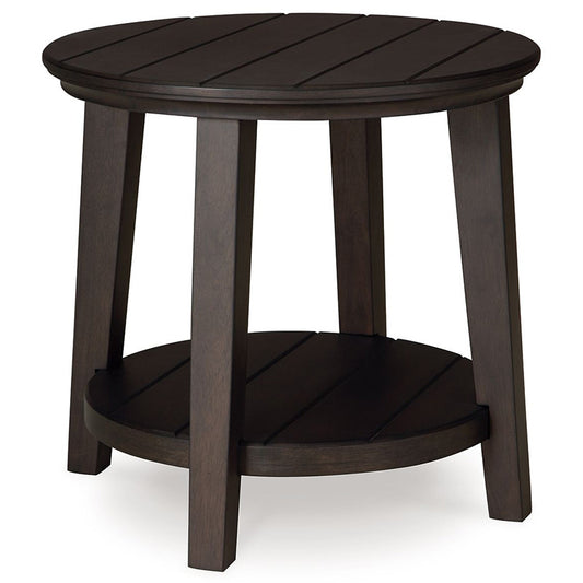 Celamar - Dark Brown - Round End Table