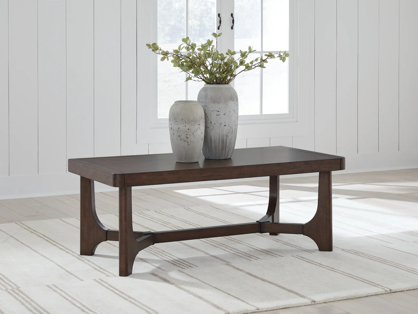 Korestone - Dark Brown - Rectangular Cocktail Table