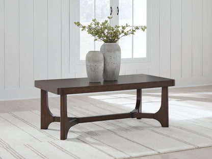 Korestone - Dark Brown - Rectangular Cocktail Table