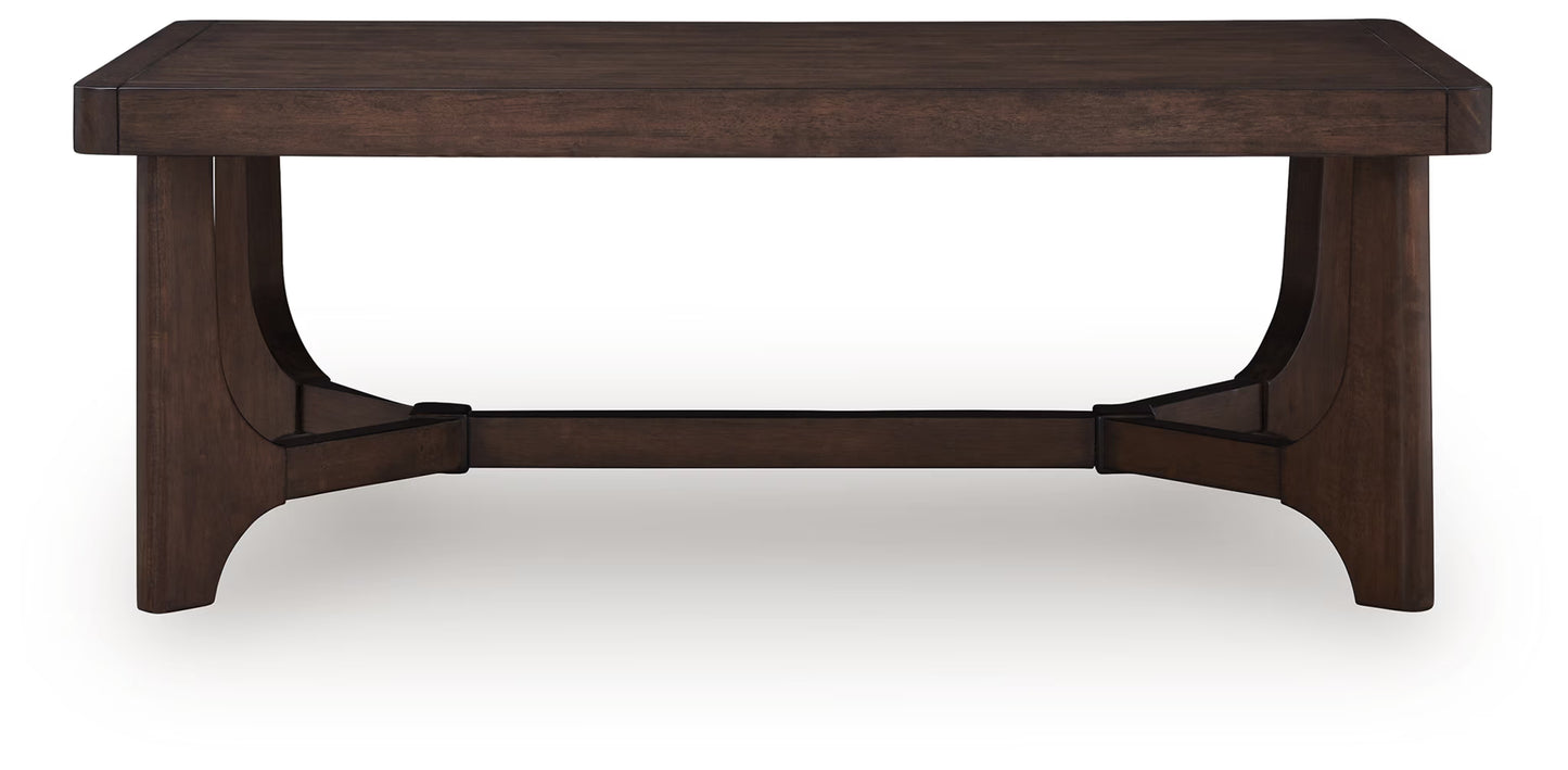 Korestone - Dark Brown - Rectangular Cocktail Table