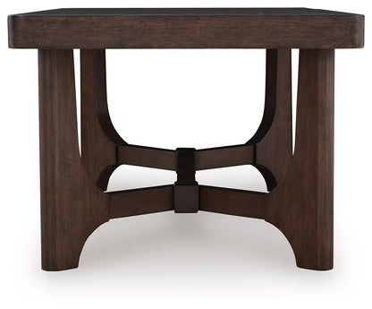 Korestone - Dark Brown - Rectangular Cocktail Table