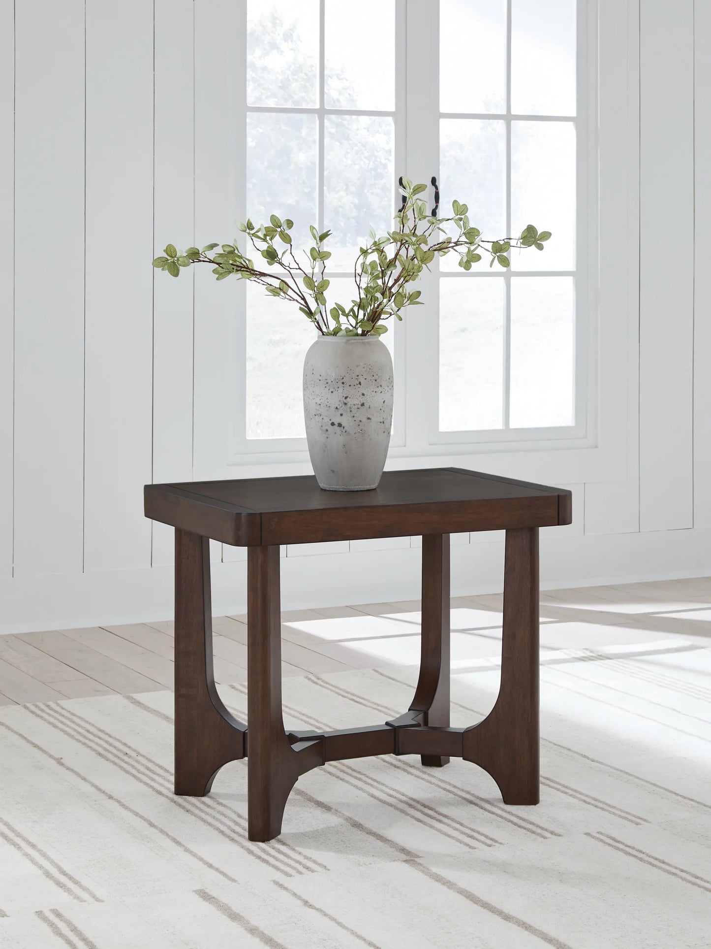 Korestone - Dark Brown - Rectangular End Table