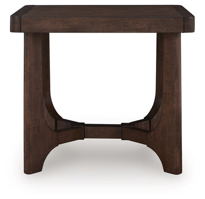 Korestone - Dark Brown - Rectangular End Table