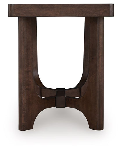 Korestone - Dark Brown - Rectangular End Table