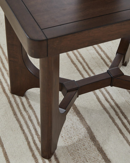Korestone - Dark Brown - Rectangular End Table