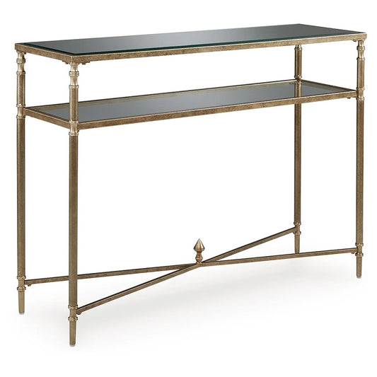 Cloverty - Aged Gold Finish - Sofa Table