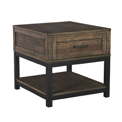 Johurst - Grayish Brown - Rectangular End Table