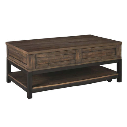 Johurst - Grayish Brown - Lift Top Cocktail Table