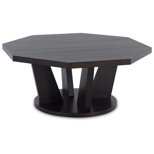 Chasinfield - Dark Brown - Octagon Coffee Table