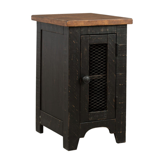 Valebeck - Black / Brown - Chair Side End Table