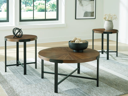 Crosstrail - Brown - Occasional Table Set (Set of 3)