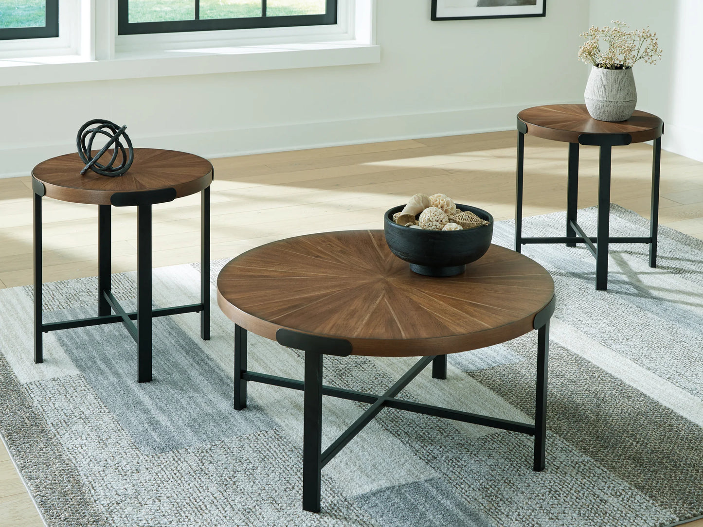 Crosstrail - Brown - Occasional Table Set (Set of 3)