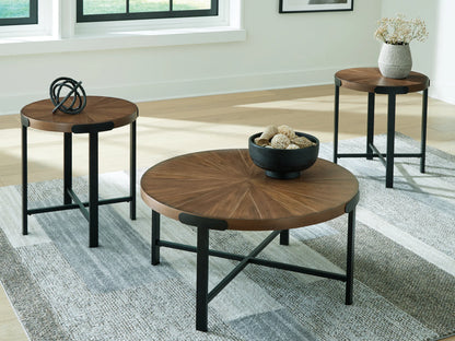 Crosstrail - Brown - Occasional Table Set (Set of 3)