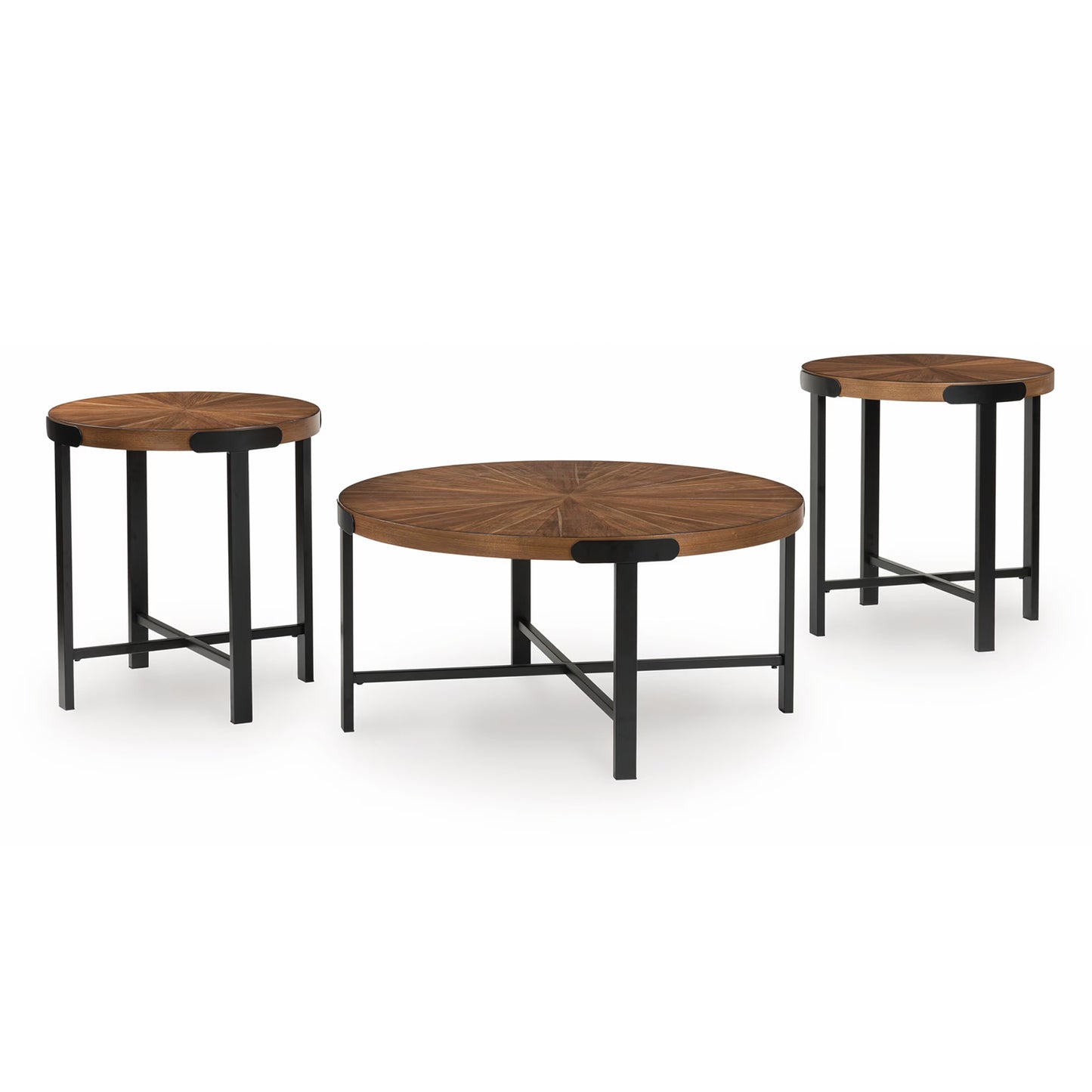 Crosstrail - Brown - Occasional Table Set (Set of 3)