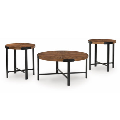 Crosstrail - Brown - Occasional Table Set (Set of 3)