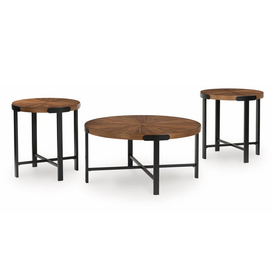 Crosstrail - Brown - Occasional Table Set (Set of 3)