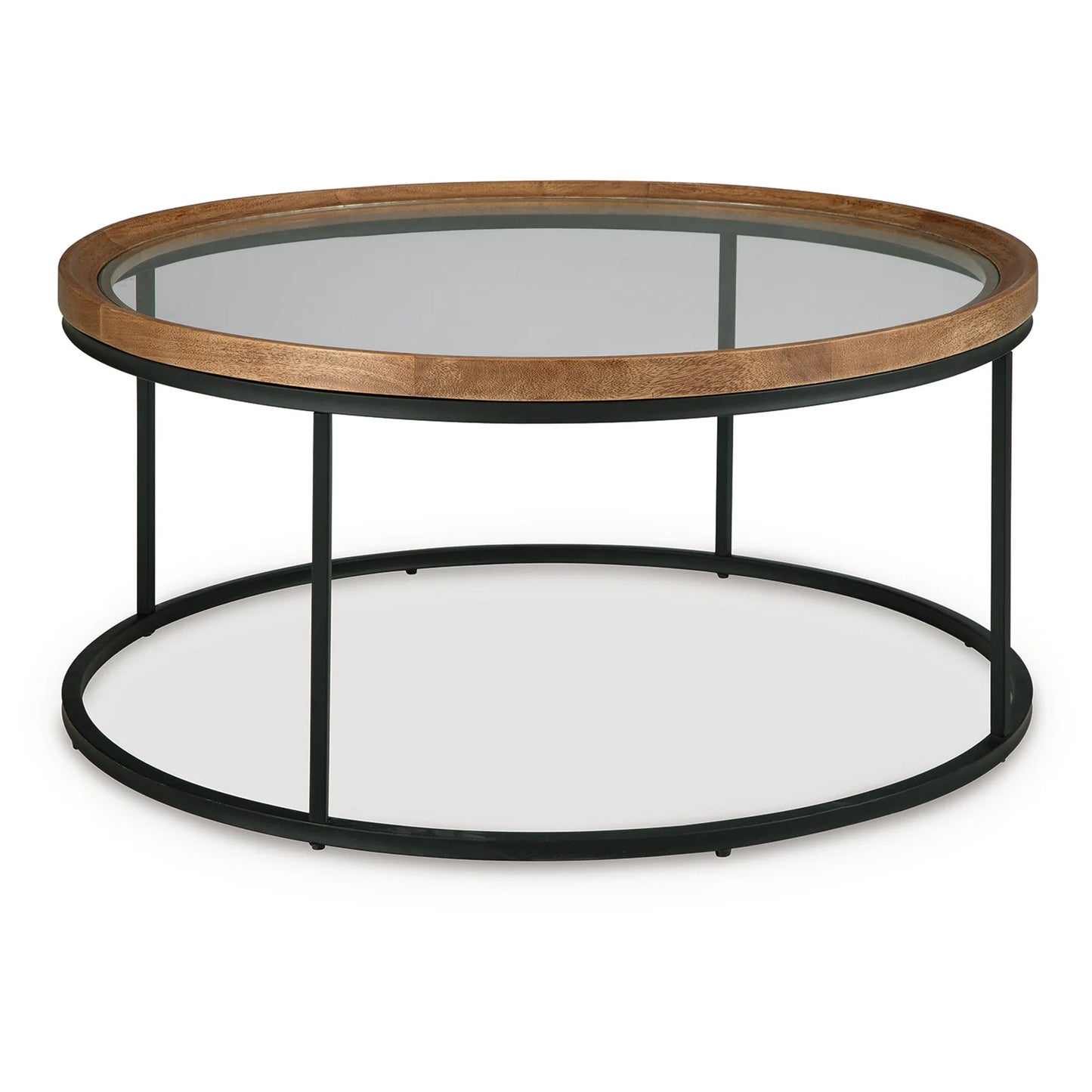 Noraluna - Round Cocktail Table - Medium Brown