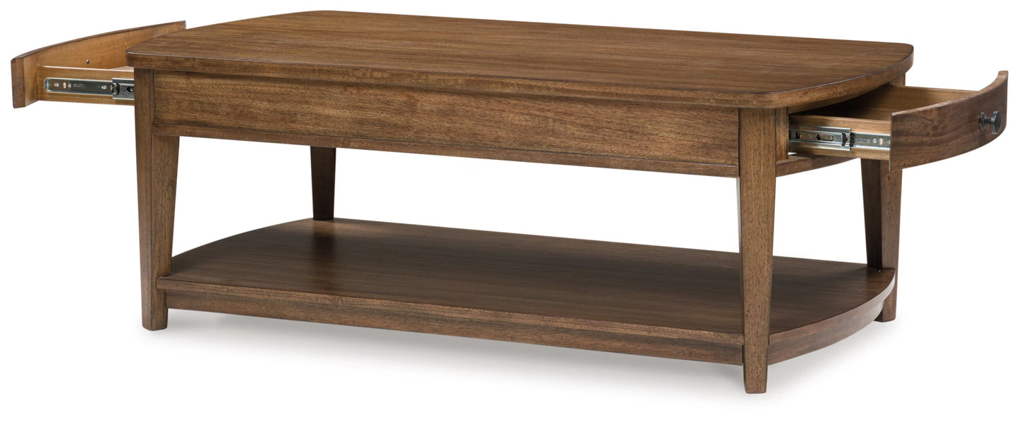Burkbyer - Brown - Rectangular Cocktail Table