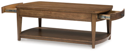 Burkbyer - Brown - Rectangular Cocktail Table