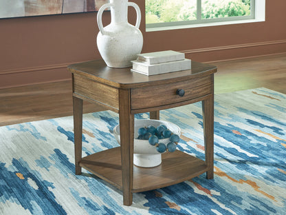 Burkbyer - Brown - Rectangular End Table
