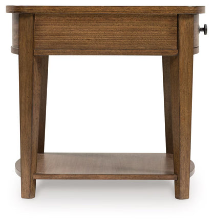 Burkbyer - Brown - Rectangular End Table